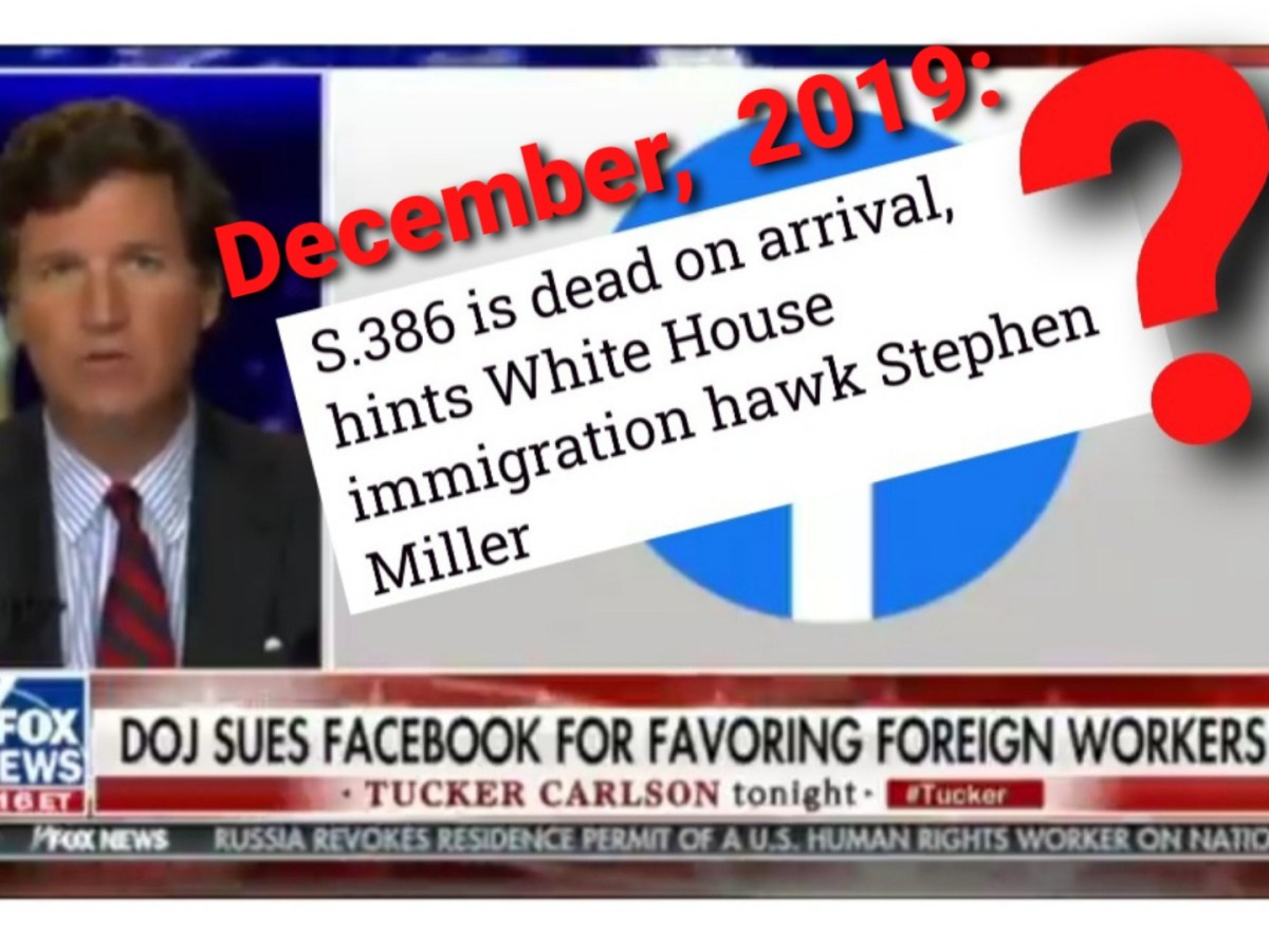 Facebook is being sued by the DOJ for discriminating against hiring American Workers and Traitor Senator Mike Lee passes S.386 when Millions of Americans are&nbsp;Unemployed!